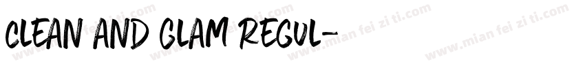 Clean and Glam Regul字体转换